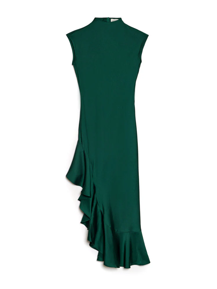 <b> Ghospell </b> Ana Satin Midi Dress - Image 7