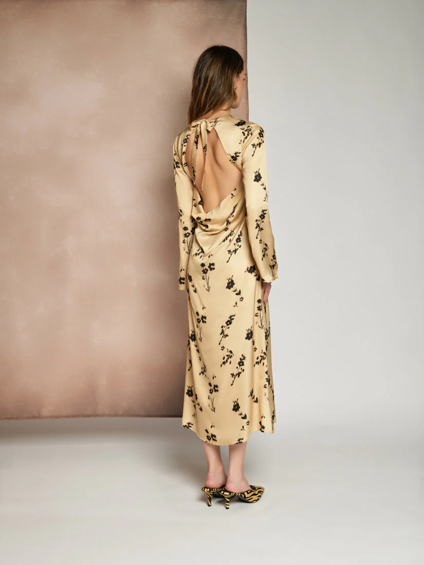 <b> Ghospell </b> Arina Floral Midi Dress - Image 4