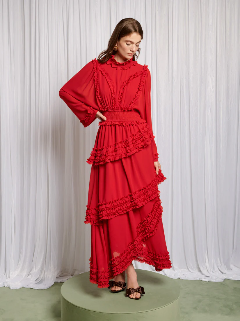 Augustine Maxi Ruffles Dress