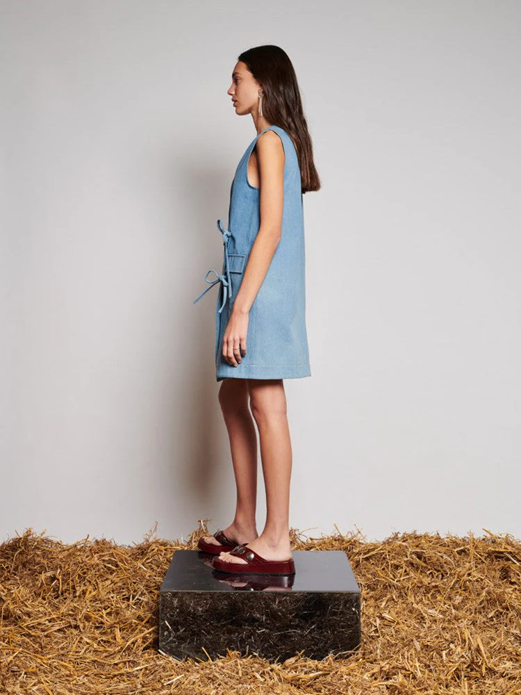 <b> Ghospell </b> Beckett Denim Mini Dress - Image 3