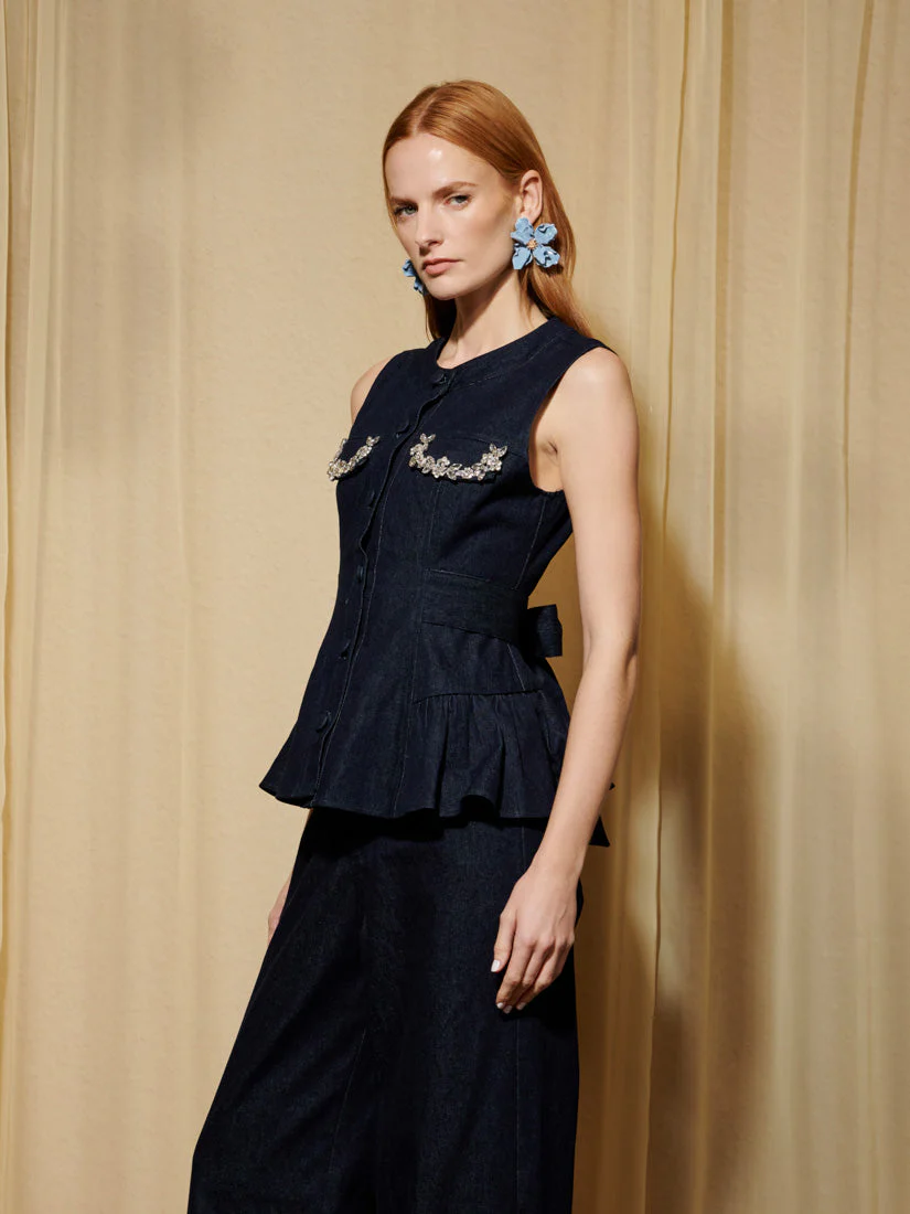 <b>DREAM</b> Brightside Denim Embellished Top - Image 2