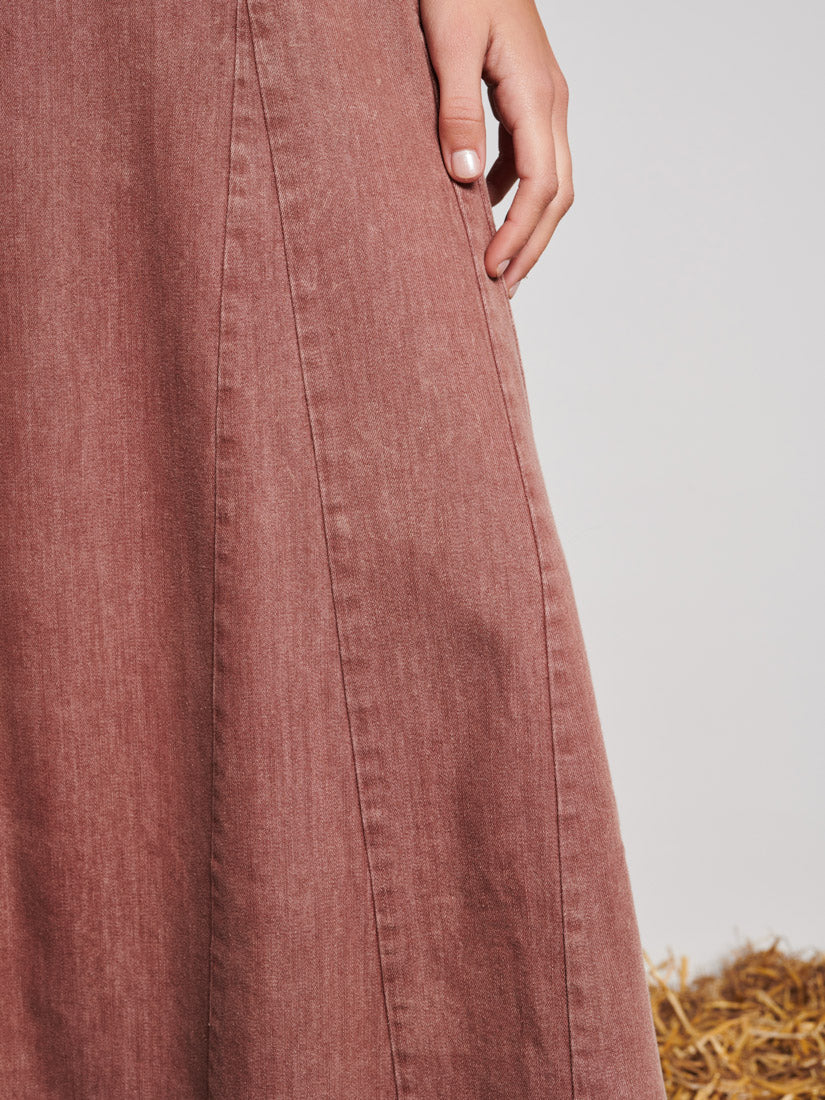 <b> Ghospell </b> Britt Denim Midi Dress - Image 6