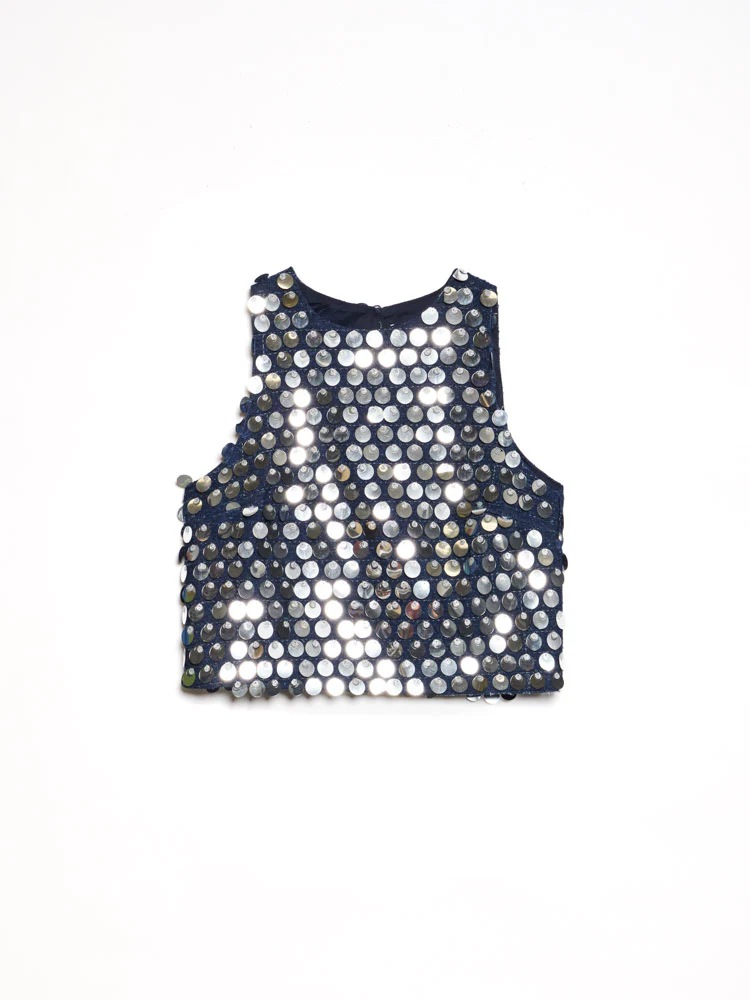 <b> Ghospell </b> Carmel Sequin Top - Image 7