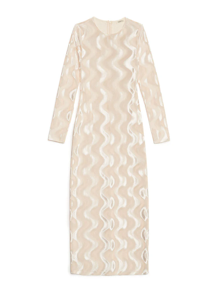 <b> Ghospell </b> Cecily Velvet Midi Dress - Image 7