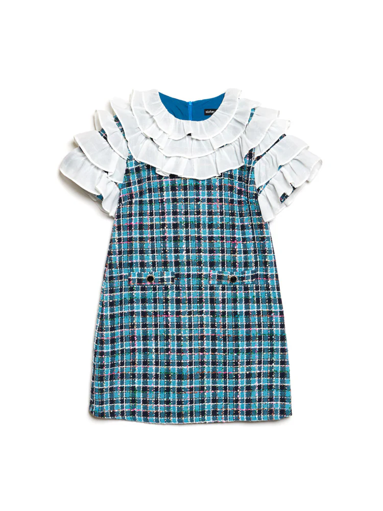 Chamber Tweed Check Mini Dress - Image 7
