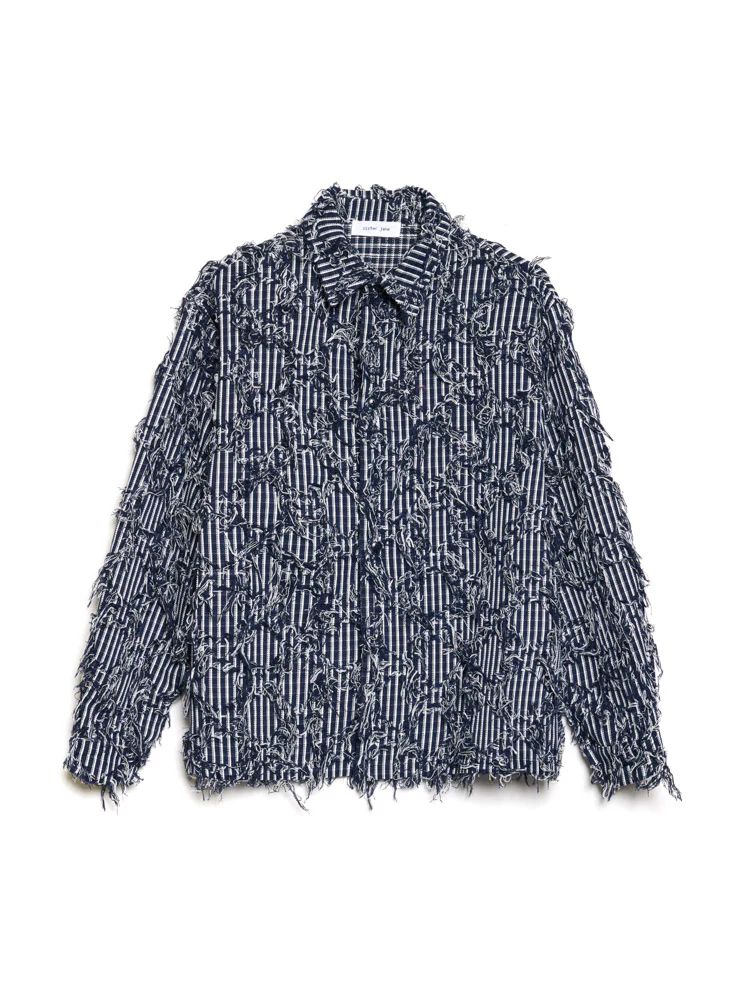 Conrad Frayed Denim Overshirt - Image 7