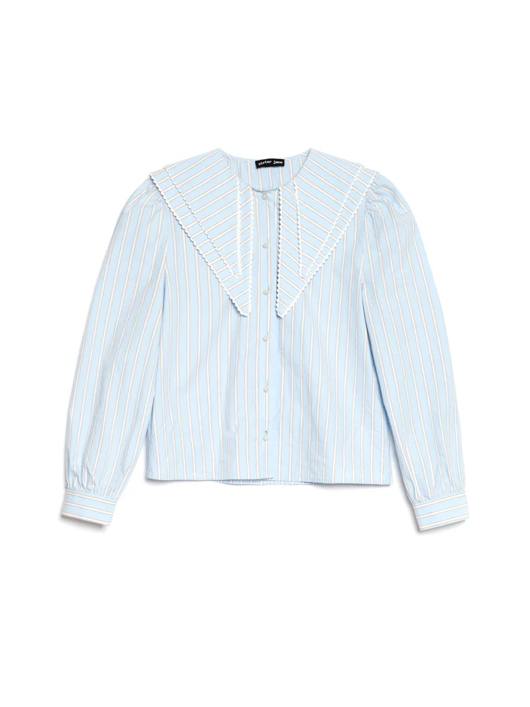 Dawn Stripe Double Collar Shirt - Image 7