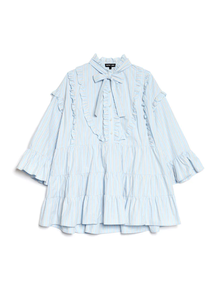 Dawn Stripe Mini Dress - Image 7