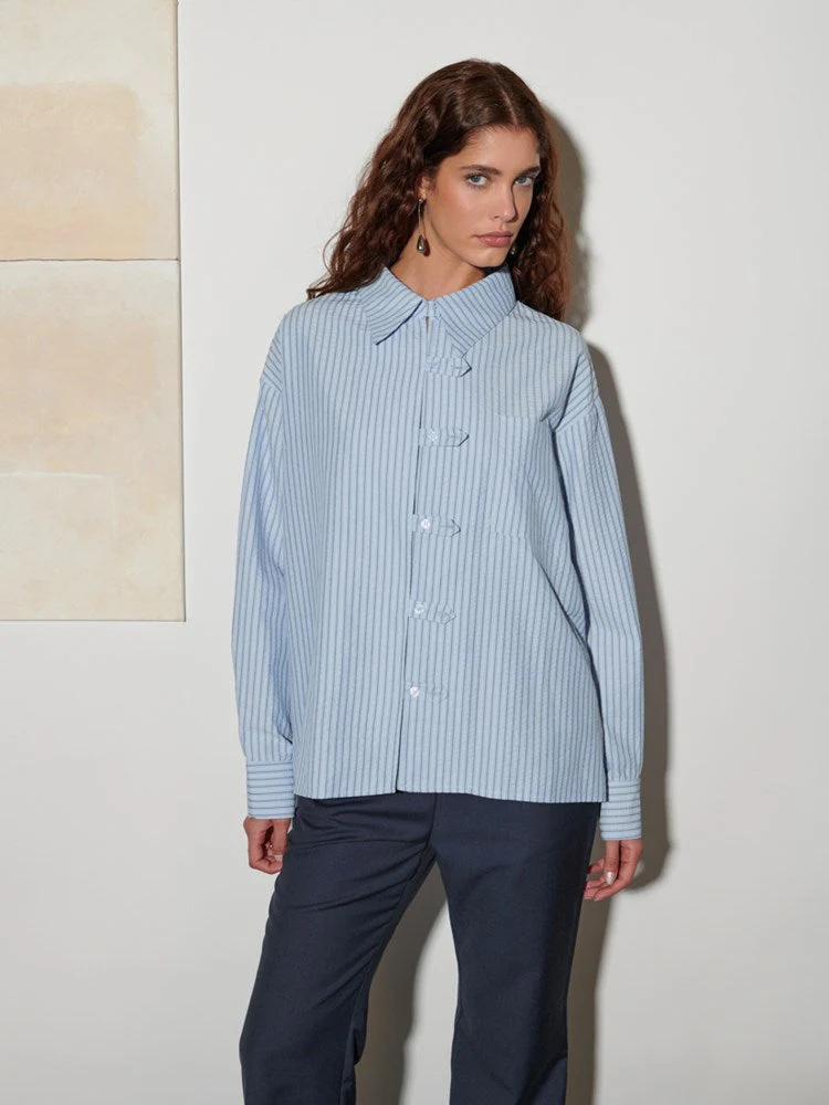 <b> Ghospell </b> Didion Striped Shirt