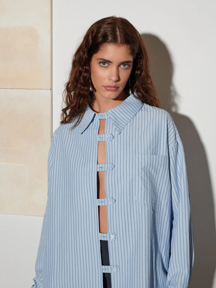 <b> Ghospell </b> Didion Striped Shirt - Image 5