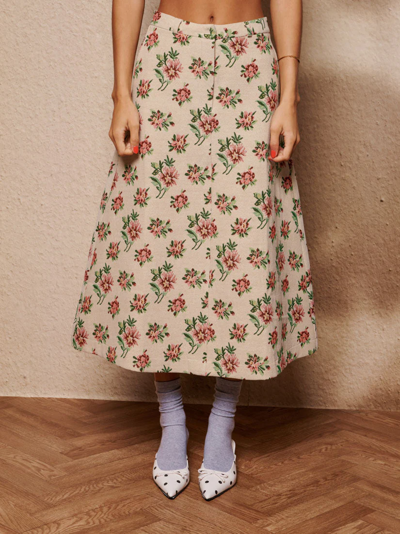 Ember Tapestry Midi Skirt