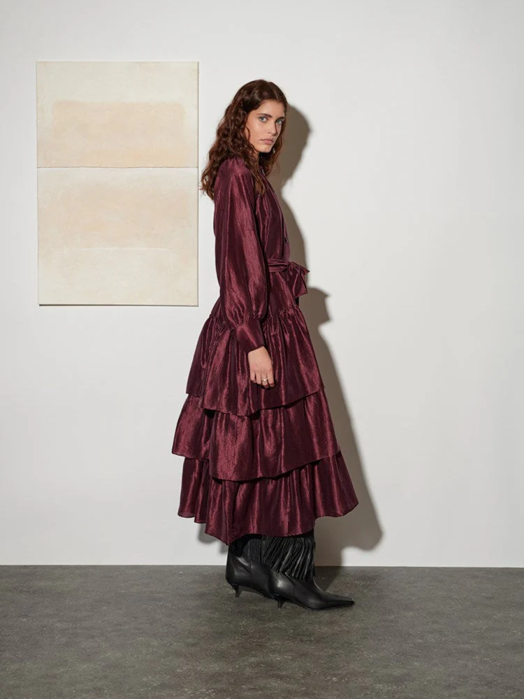 <b> Ghospell </b> Feven Oversized Midi Dress - Image 3