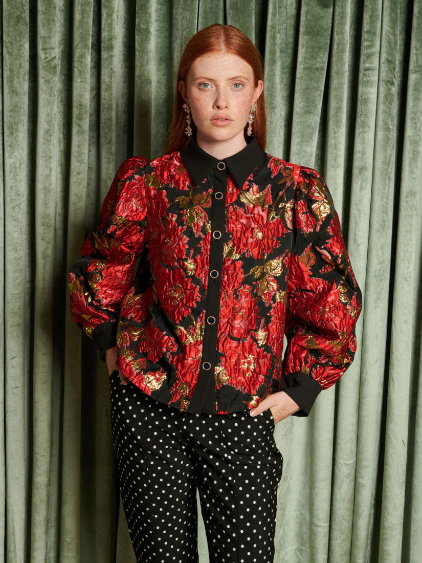 <b>DREAM</b> Illusions Jacquard Blouse