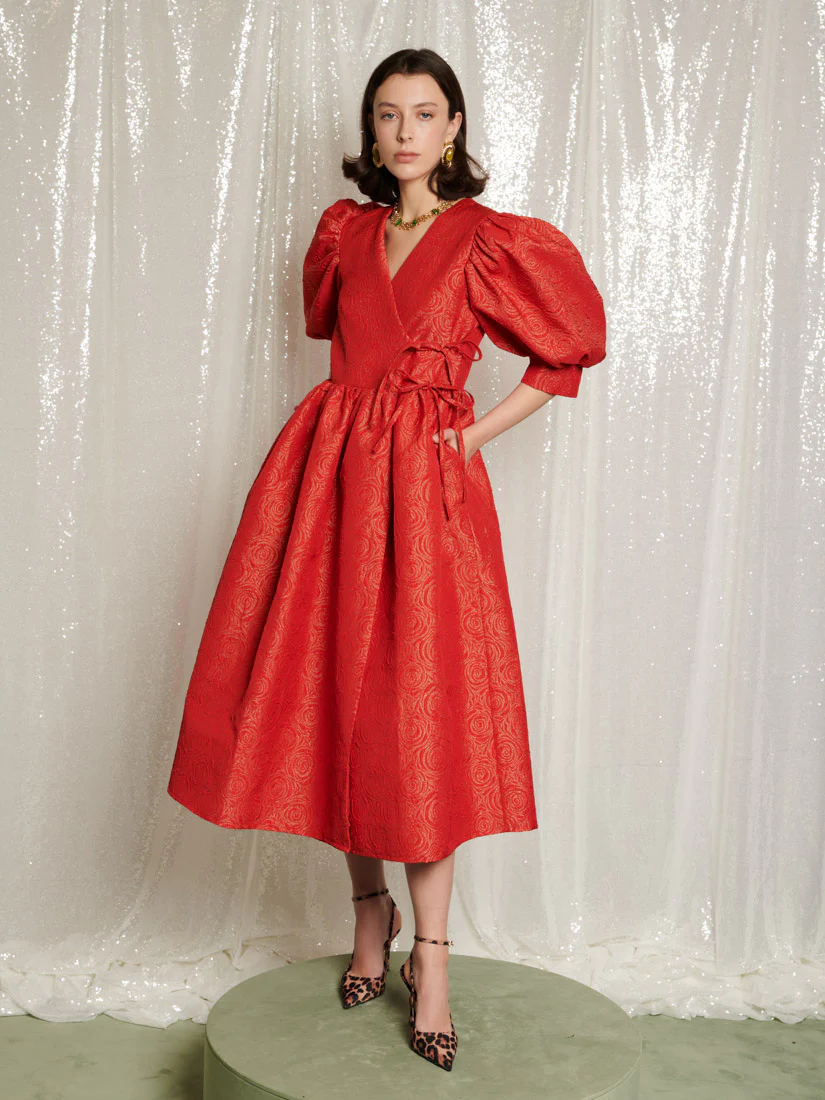 <b>DREAM</b> La Dolce Vita Wrap Midi Dress