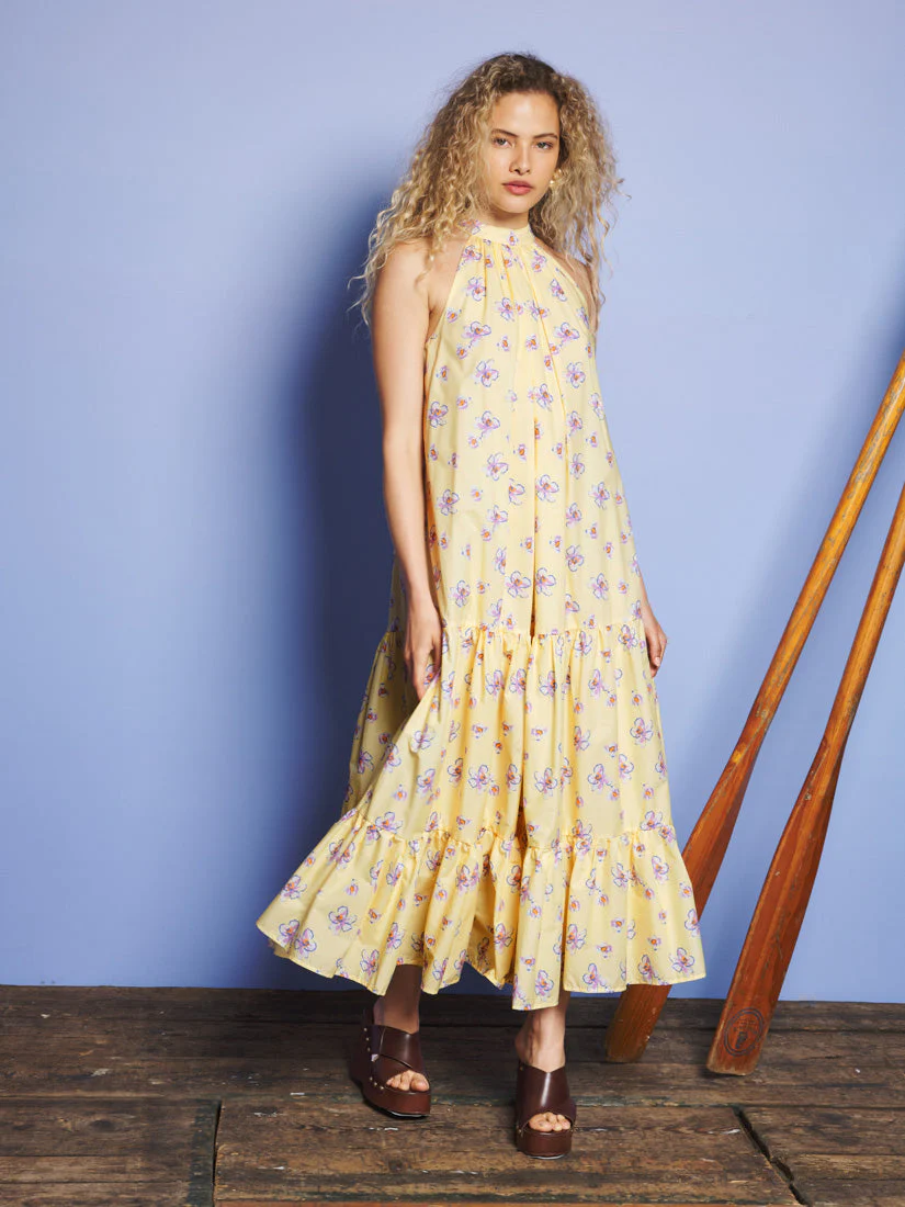 Lake Breeze Floral Maxi Dress