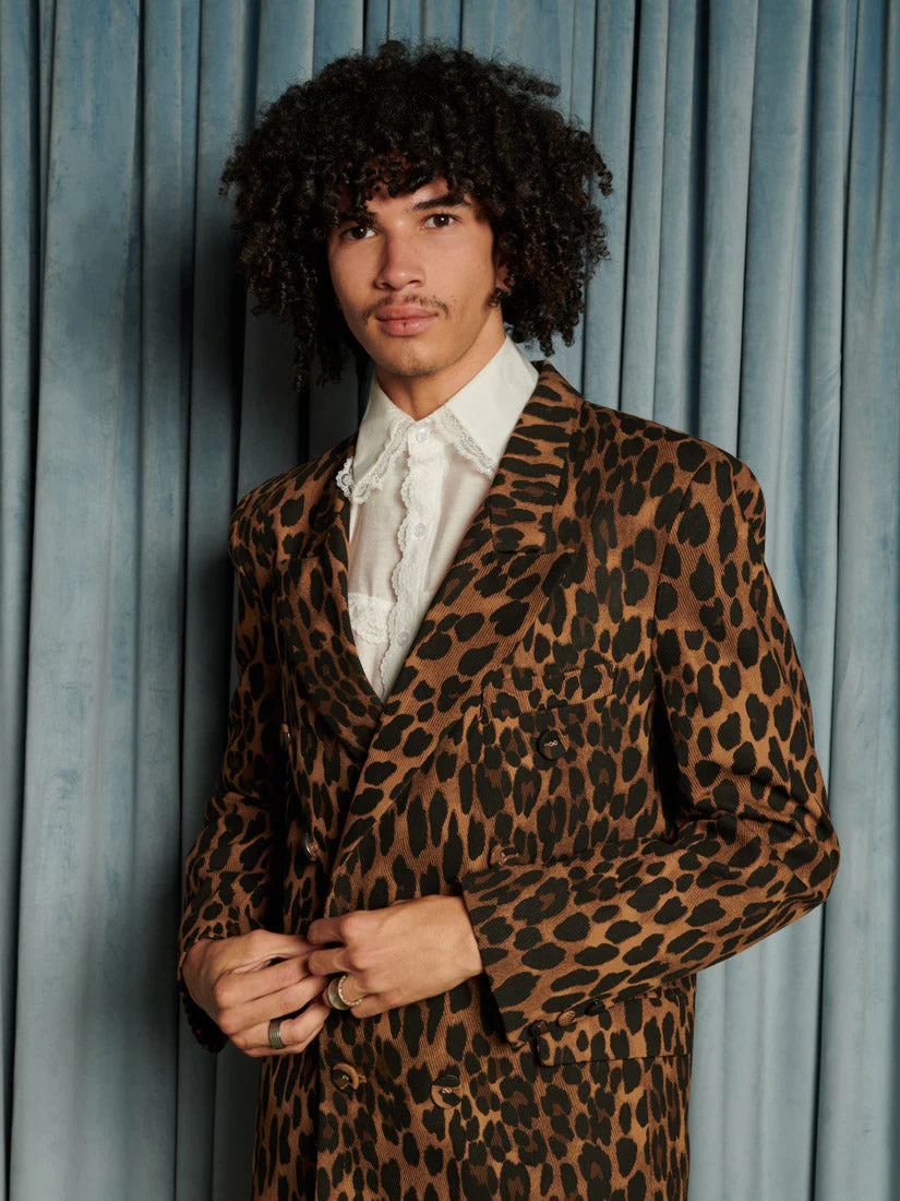 Matteo Leopard Double Breasted Blazer - Image 5