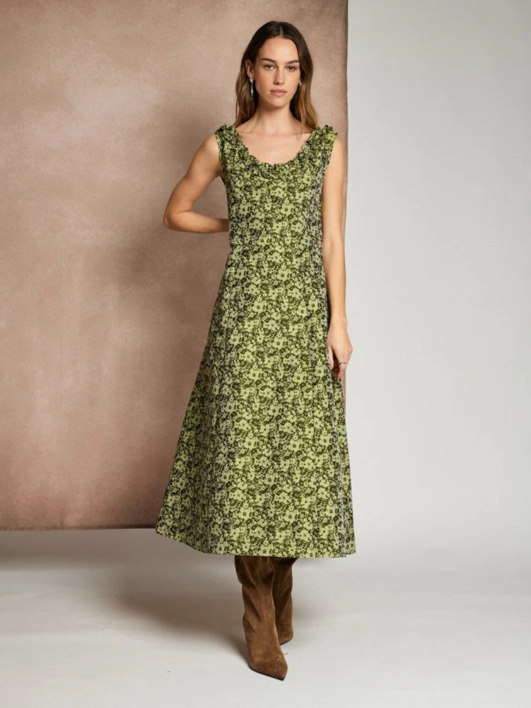 <b> Ghospell </b> Renata Floral Midi Dress