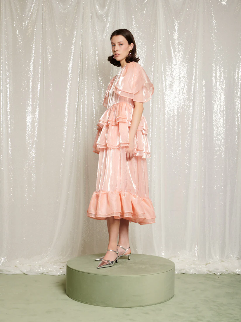 Reverie Ruffle Midi Dress - Image 3