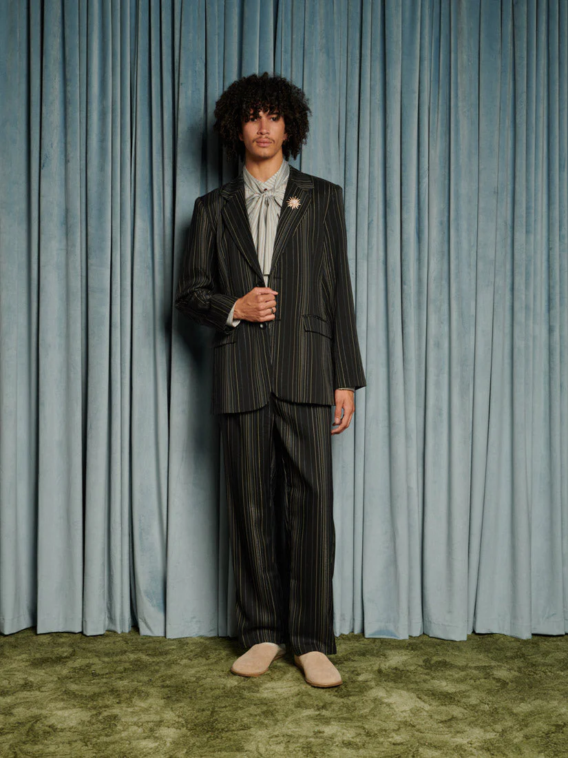 Richie Stripe Single Breasted Blazer - Image 2