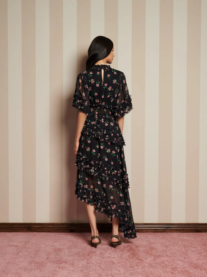 Rose Way Asymmetric Dress - Image 3