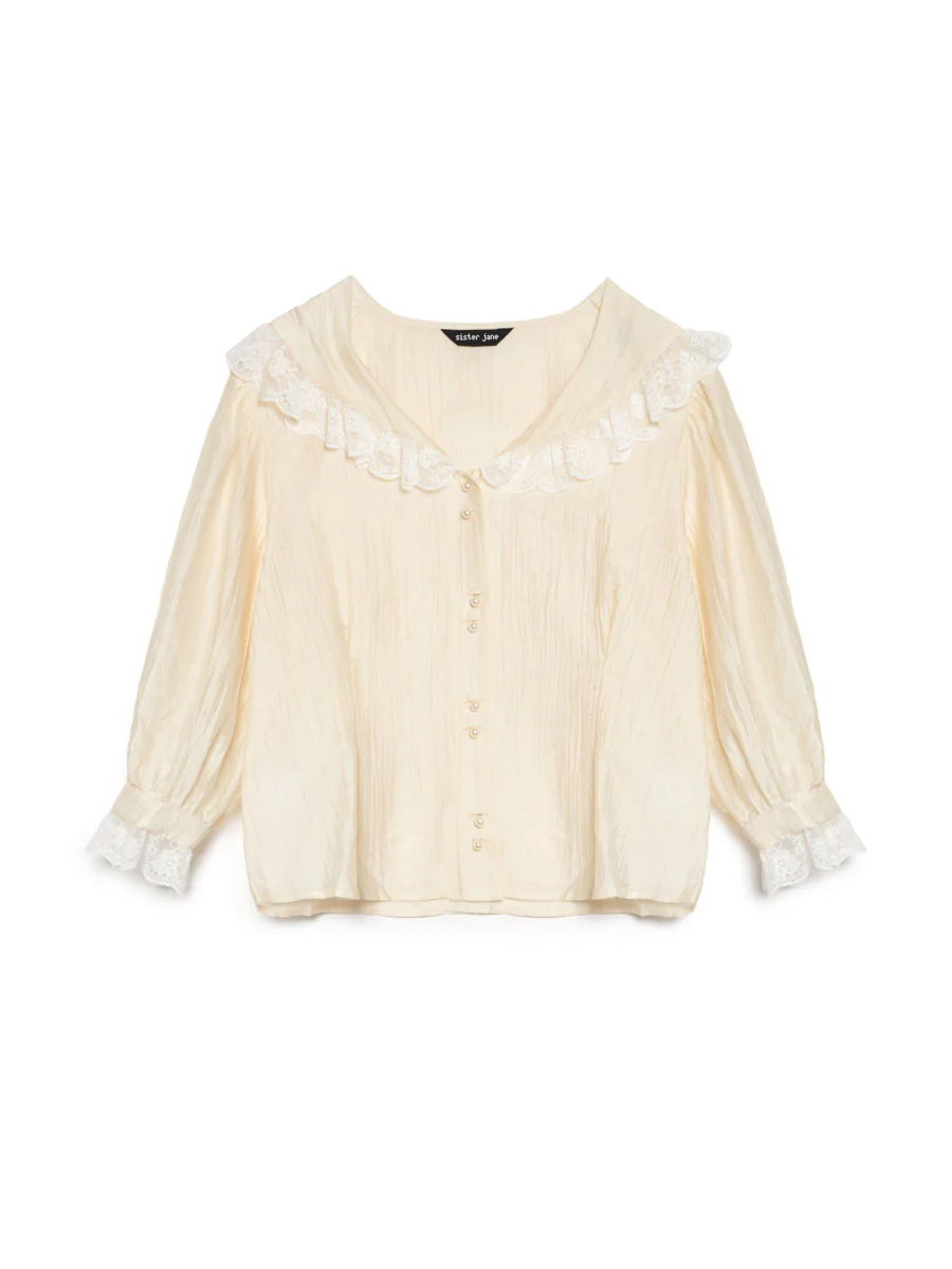 Silken Collar Blouse - Image 7