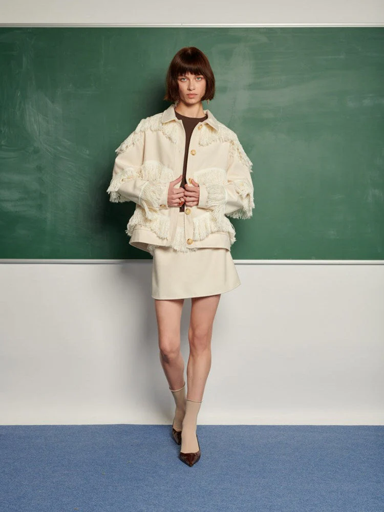 <b> Ghospell </b> Soliha Fringe Jacket - Image 2